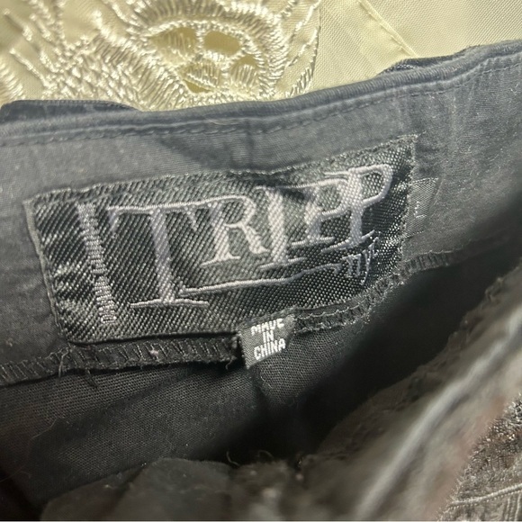 TRIPP NYC Womens Corset Size Large Black Lace Tie up Bustier Retro Gothcore - Picture 3 of 10